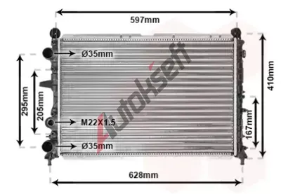 VAN WEZEL Chladi vody VAW 17002096, 17002096