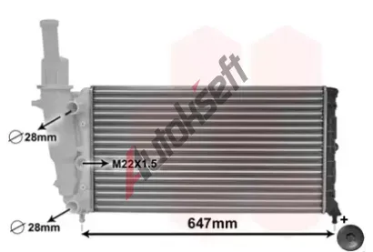 VAN WEZEL Chladi vody VAW 17002140, 17002140