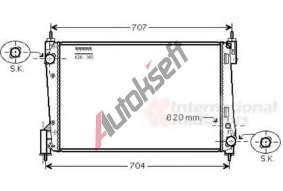 VAN WEZEL Chladi vody VAW 17002400, 17002400