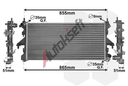 VAN WEZEL Chladi vody VAW 17002453, 17002453