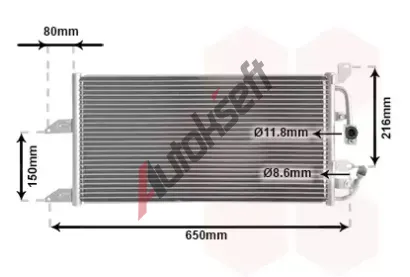 VAN WEZEL Kondenzátor - klimatizace VAW 17005205, 17005205 VAN WEZEL Kondenzátor - klimatizace VAW 17005205, 17005205