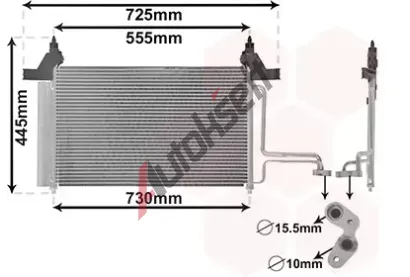 VAN WEZEL Kondenztor klimatizace VAW 17005253, 17005253