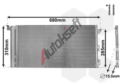 VAN WEZEL Kondenztor - klimatizace VAW 17005293, 17005293