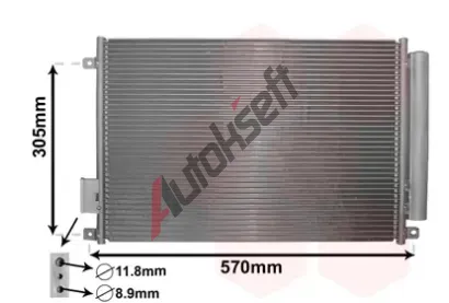 VAN WEZEL Kondenztor - klimatizace VAW 17005347, 17005347