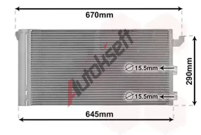 VAN WEZEL Kondenz�tor klimatizace VAW 17005406, 17005406