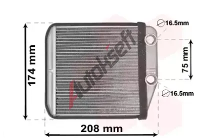 VAN WEZEL Vmnk tepla vnitnho vytpn VAW 17006416, 17006416