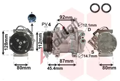VAN WEZEL Kompresor - klimatizace VAW 1700K366, 1700K366