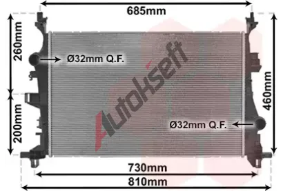 VAN WEZEL Chladi� vody VAW 17012701, 17012701