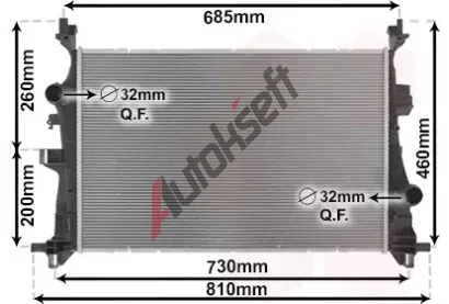 VAN WEZEL Chladič vody VAW 17012703, 17012703 VAN WEZEL Chladič vody VAW 17012703, 17012703