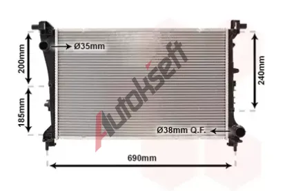 VAN WEZEL Chladič vody VAW 17012709, 17012709 VAN WEZEL Chladič vody VAW 17012709, 17012709
