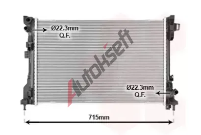 VAN WEZEL Chladič vody VAW 17012722, 17012722 VAN WEZEL Chladič vody VAW 17012722, 17012722