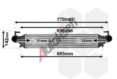 VAN WEZEL Chladič vzduchu intercooler VAW 17014702, 17014702 VAN WEZEL Chladič vzduchu intercooler VAW 17014702, 17014702