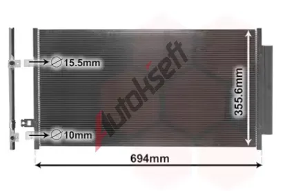 VAN WEZEL Kondenztor klimatizace VAW 17015701, 17015701