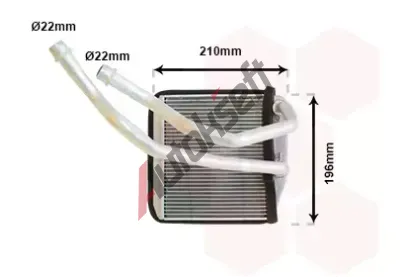 VAN WEZEL Výměník tepla vnitřního vytápění VAW 17016701, 17016701 VAN WEZEL Výměník tepla vnitřního vytápění VAW 17016701, 17016701