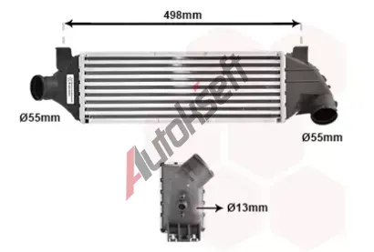 VAN WEZEL Chladi vzduchu intercooler VAW 18004315, 18004315