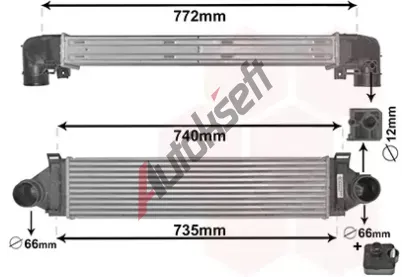 VAN WEZEL Chladi vzduchu intercooler VAW 18004481, 18004481
