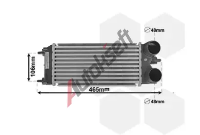 VAN WEZEL Chladič vzduchu intercooler VAW 18004701, 18004701  VAN WEZEL Chladič vzduchu intercooler VAW 18004701, 18004701