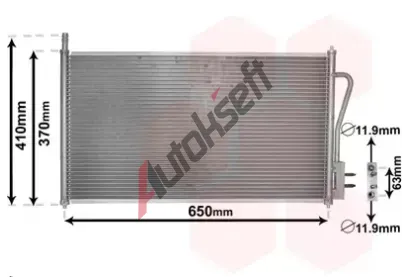 VAN WEZEL Kondenztor - klimatizace VAW 18005268, 18005268