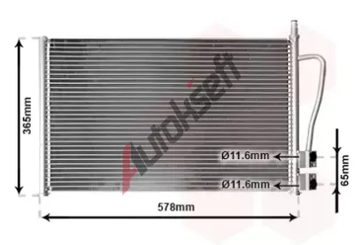 VAN WEZEL Kondenztor - klimatizace VAW 18005328, 18005328