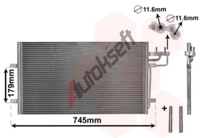 VAN WEZEL Kondenztor - klimatizace VAW 18005367, 18005367