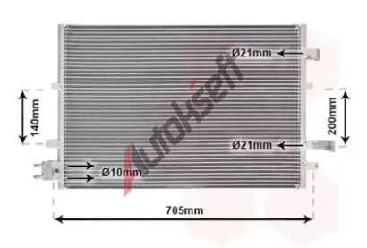 VAN WEZEL Kondenztor - klimatizace VAW 18005377, 18005377