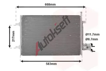 VAN WEZEL Kondenztor - klimatizace VAW 18005395, 18005395