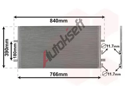 VAN WEZEL Kondenztor - klimatizace VAW 18005407, 18005407