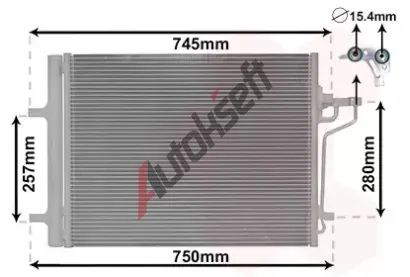 VAN WEZEL Kondenztor klimatizace VAW 18005488, 18005488