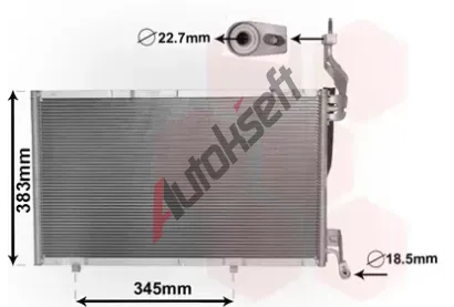 VAN WEZEL Kondenzátor klimatizace VAW 18005590, 18005590 VAN WEZEL Kondenzátor klimatizace VAW 18005590, 18005590
