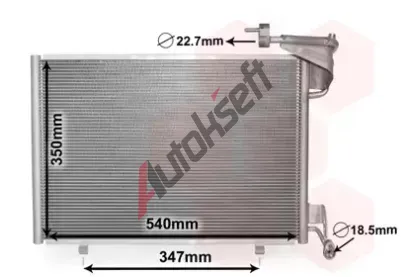 VAN WEZEL Kondenztor klimatizace VAW 18005592, 18005592
