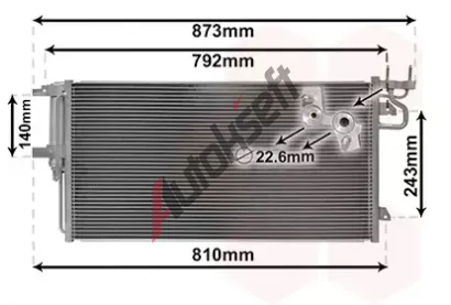 VAN WEZEL Kondenztor klimatizace VAW 18005617, 18005617