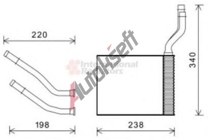 VAN WEZEL Vmnk tepla vnitnho vytpn VAW 18006464, 18006464