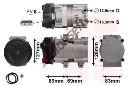 VAN WEZEL Kompresor - klimatizace VAW 1800K322, 1800K322