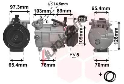 VAN WEZEL Kompresor - klimatizace VAW 1800K391, 1800K391