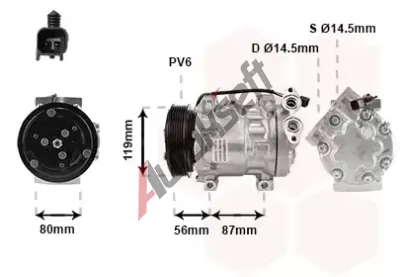 VAN WEZEL Kompresor - klimatizace VAW 1800K393, 1800K393