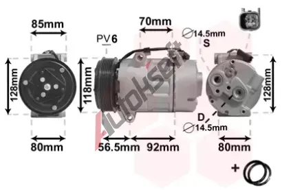 VAN WEZEL Kompresor - klimatizace VAW 1800K394, 1800K394