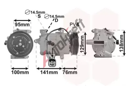 VAN WEZEL Kompresor - klimatizace VAW 1800K417, 1800K417