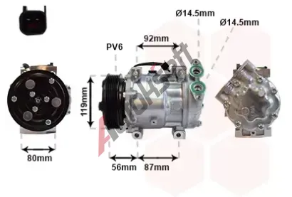 VAN WEZEL Kompresor - klimatizace VAW 1800K431, 1800K431