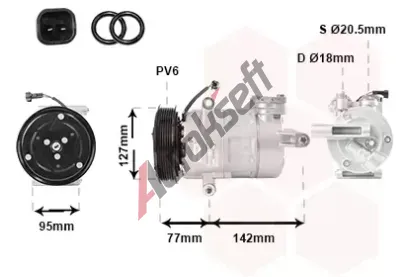 VAN WEZEL Kompresor klimatizace VAW 1800K469, 1800K469
