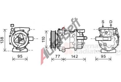 VAN WEZEL Kompresor klimatizace VAW 1800K470, 1800K470