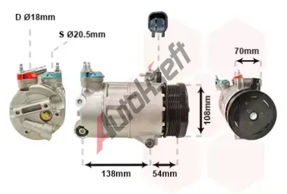 VAN WEZEL Kompresor klimatizace VAW 1800K478, 1800K478