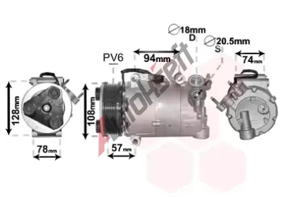 VAN WEZEL Kompresor klimatizace VAW 1800K482, 1800K482