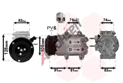 VAN WEZEL Kompresor klimatizace VAW 1800K498, 1800K498