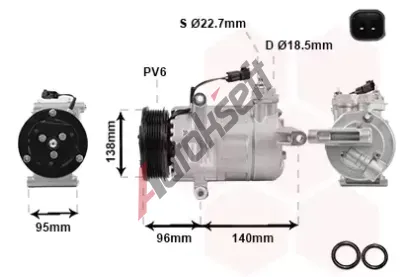 VAN WEZEL Kompresor klimatizace *** IR PLUS *** VAW 1800K635, 1800K635
