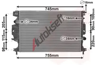 VAN WEZEL Chladi vody VAW 18012716, 18012716