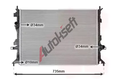VAN WEZEL Chladič vody VAW 18012717, 18012717  VAN WEZEL Chladič vody VAW 18012717, 18012717