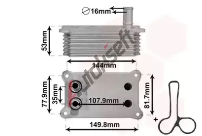VAN WEZEL Chladi oleje VAW 18013705, 18013705