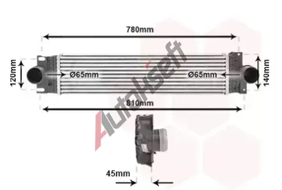 VAN WEZEL Chladi vzduchu intercooler VAW 18014713, 18014713