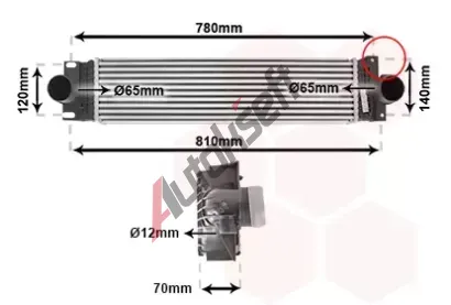 VAN WEZEL Chladi vzduchu intercooler VAW 18014714, 18014714