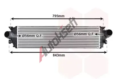 VAN WEZEL Chladič vzduchu intercooler VAW 18014745, 18014745  VAN WEZEL Chladič vzduchu intercooler VAW 18014745, 18014745